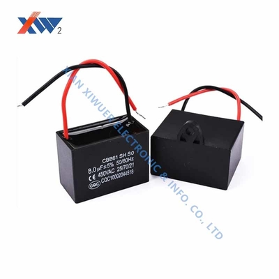 High Quality 500V AC 8 UF±5% CBB61 Metallized Polypropylene Film Dielectric Capacitor