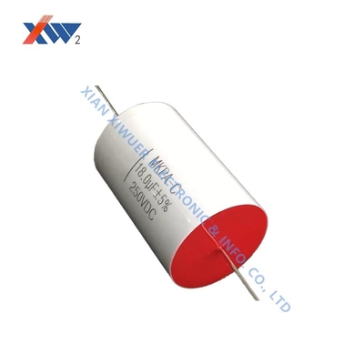 250VDC 18uF Mkp Film Capacitor , Axial Film Capacitor For Speaker
