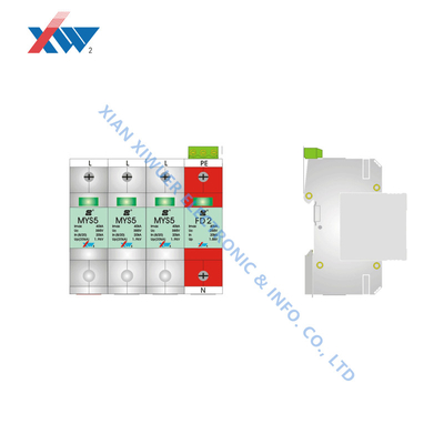 Surge Protector 420V AC 20kA 4P Smart Power Supply Photovoltaic Lightning Protector Household Arrester Surge SPD