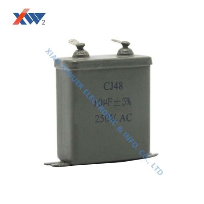 Buon prezzo Condensatore ad alta tensione del film di CJ48 250VDC 10uF, condensatore dielettrico di carta metallizzato in linea